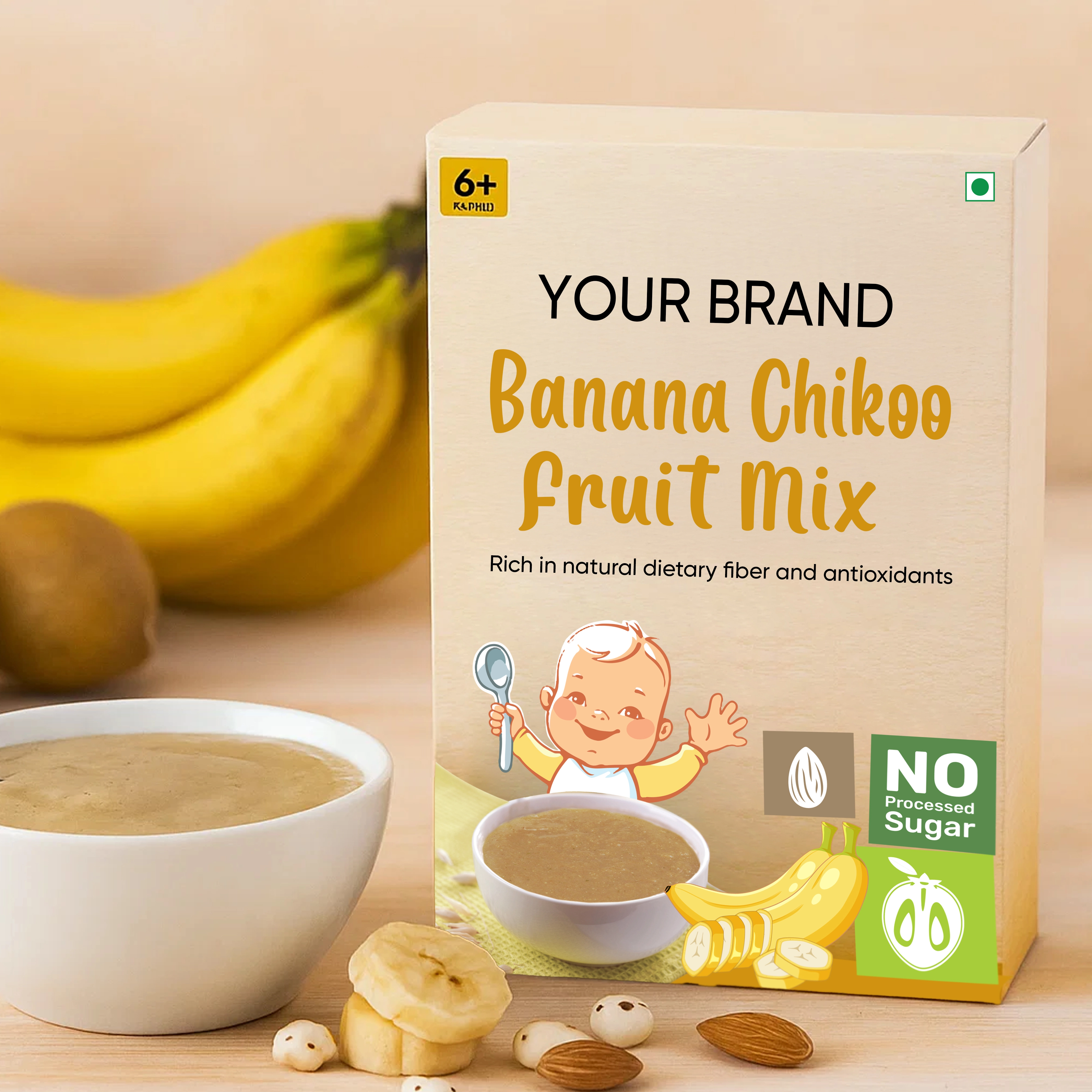 Banana Chikoo Fruit Mix